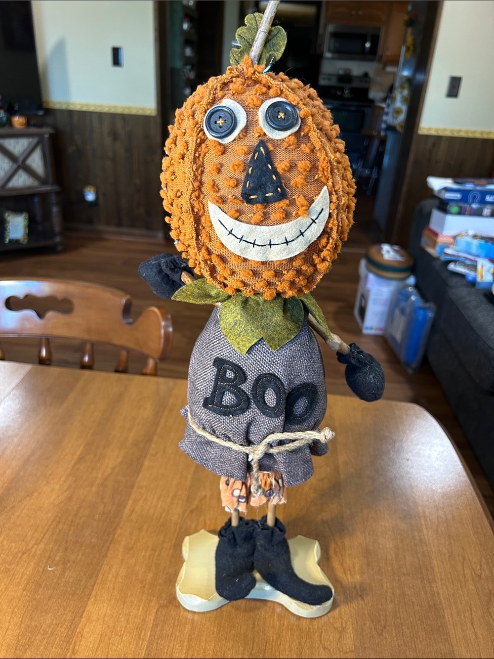 Pumpkin Head Halloween Decor